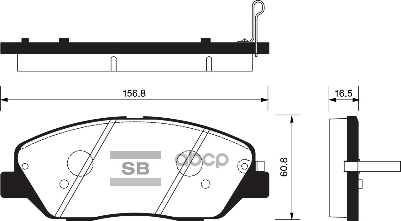 Колодки передние SANGSIN BRAKE SP1246